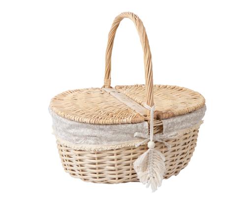 Piknik-kori WILLI TASSEL 40x32xH17/40cm