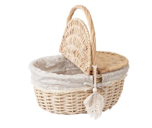 Piknik-kori WILLI TASSEL 40x32xH17/40cm