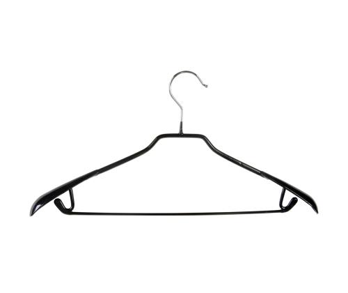 Vaatetanko, jossa on jalusta ja lisäkoukut, metallia, liukumaton musta PVC-päällinen