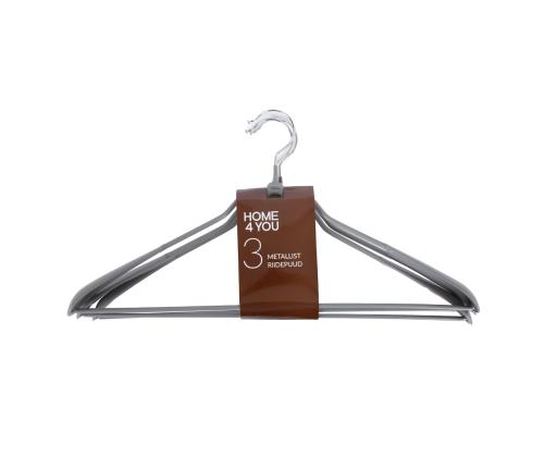 Ripustimet 3 kpl/setti, metallia, harmaa PVC