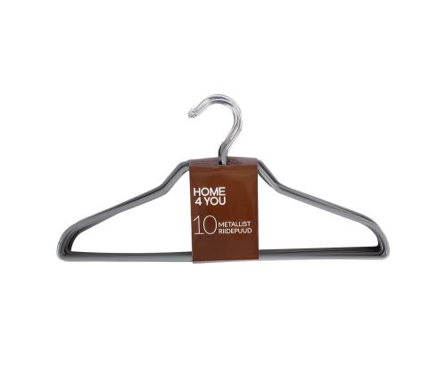 Ripustimet 10 kpl/setti, metallia, harmaa PVC