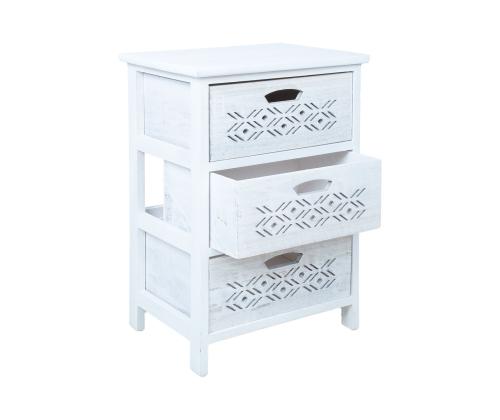 Kerrossänky MIHKLI 3-laatikko 40x29x58cm, valkoinen