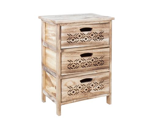 Kerrossänky MIHKLI 3-laatikko 40x29x58cm, luonnonvalkoinen