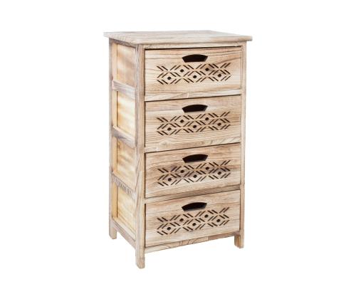 Kerrossänky MIHKLI 4 laatikolla 40x29x73cm, luonnonvalkoinen