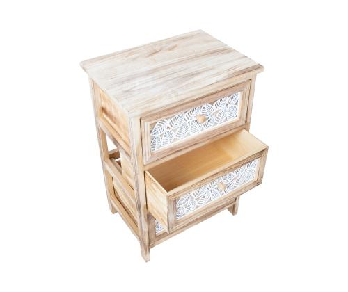 Lipasto KASEKE 3-laatikkoinen 40x29x58cm, luonnonvalkoinen pinta