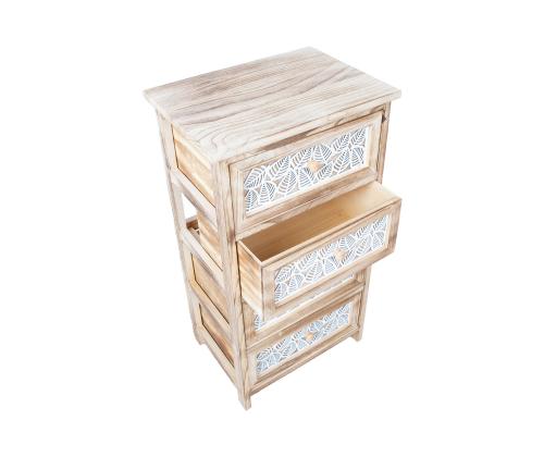 Kerrossänky KASEKE 4-laatikko 40x29x73cm, luonnonvalkoinen