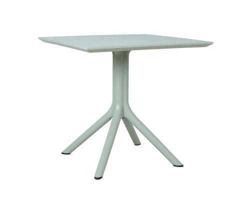 Pöytä MANGO 80x80xK75cm, vihreä-harmaa muovi