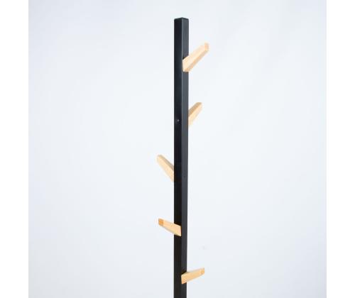 Lattiateline FOREST D28xH177cm, musta/luonnollinen