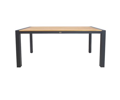 Pöytä TAMPERE 160x80xH75cm, tiikki, alumiini