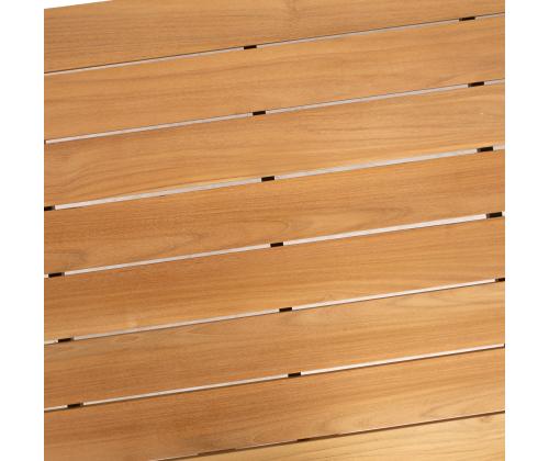 Pöytä TAMPERE 160x80xH75cm, tiikki, alumiini