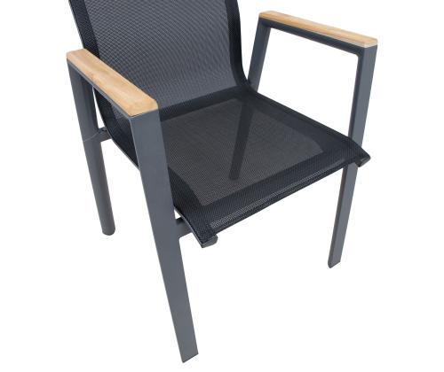 Tuoli TAMPERE musta, 56x63xH90cm, alumiini