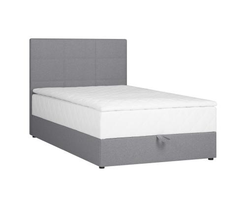 Mannermainen sänky LEVI 120x200cm, patjalla, harmaa, 123x210xH114,5cm