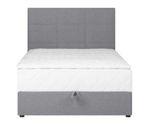 Mannermainen sänky LEVI 120x200cm, patjalla, harmaa, 123x210xH114,5cm