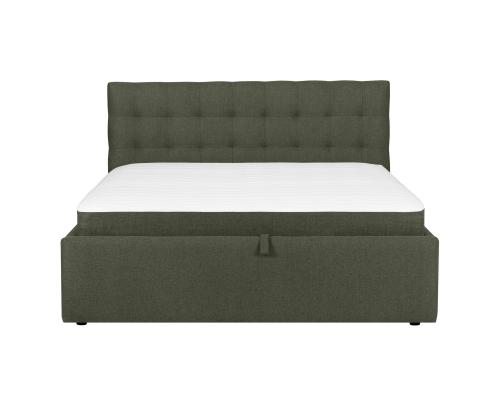Mannermainen sänky LEENA 160x200cm, patjalla, vihreä, 176x221xH110cm