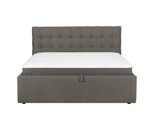 Mannermainen sänky LEENA 160x200cm, patjalla, tumma beige, 176x221xH110cm