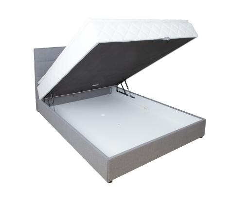 Mannermainen sänky LEVI 140x200cm, patja, harmaa