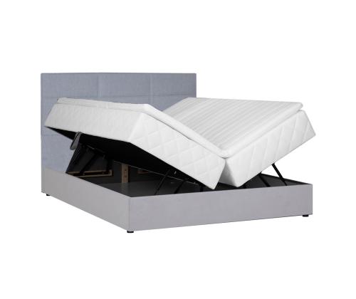 Mannermainen sänky LEVI 160x200cm, patja, harmaa