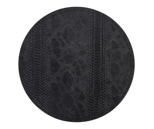 Pöytämatto BOA D38cm, musta käärmekuvio