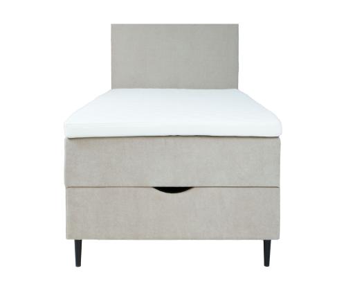 Mannermainen sänky LAARA 90x200cm, tumma beige, 91x208xK119cm