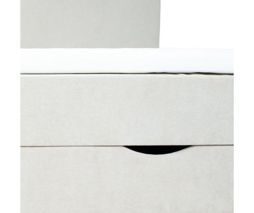 Mannermainen sänky LAARA 90x200cm, tumma beige, 91x208xK119cm