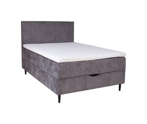 Mannermainen sänky LAARA 120x200cm, grafiitti, 121x208xK119cm