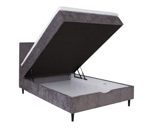 Mannermainen sänky LAARA 120x200cm, grafiitti, 121x208xK119cm