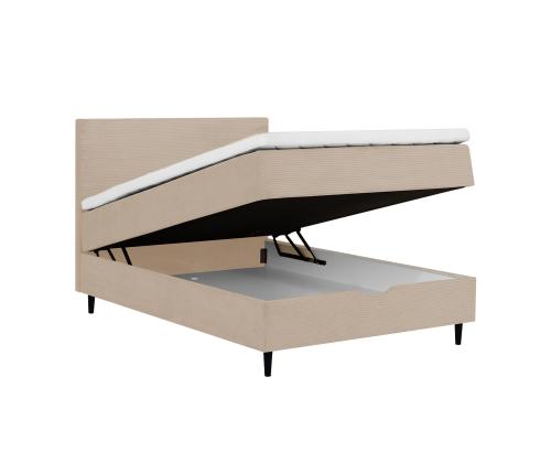 Mannermainen sänky LAARA 120x200cm, tumma beige, 121x208xK119cm