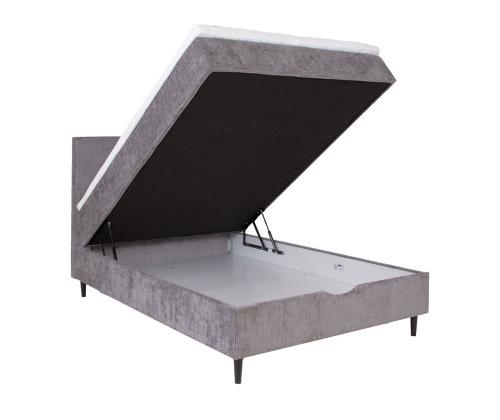 Mannermainen sänky LAARA 140x200cm, harmaa, 141x208xK119cm