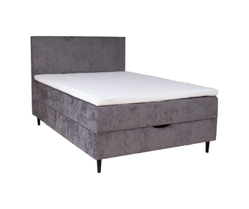 Mannermainen sänky LAARA 140x200cm, grafiitti, 141x208xK119cm