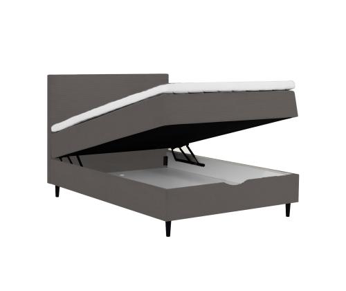 Mannermainen sänky LAARA 140x200cm, grafiitti, 141x208xK119cm