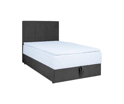 Mannermainen sänky LEVI 90x200cm, patjalla, tummanharmaa, 93x210xH114,5cm