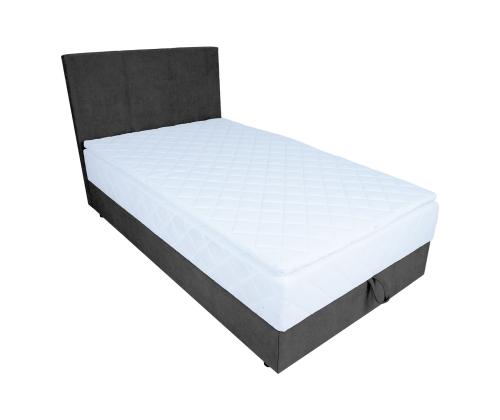 Mannermainen sänky LEVI 90x200cm, patjalla, tummanharmaa, 93x210xH114,5cm