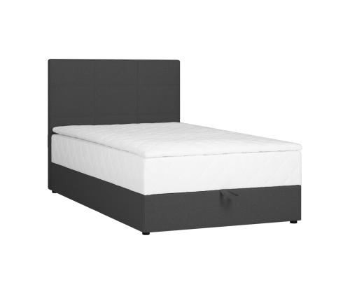 Mannermainen sänky LEVI 120x200cm, patjalla, tummanharmaa, 123x210xH114,5cm