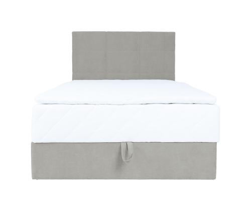 Mannermainen sänky LEVI 120x200cm, patjalla, tumma beige, 123x210xH114,5cm