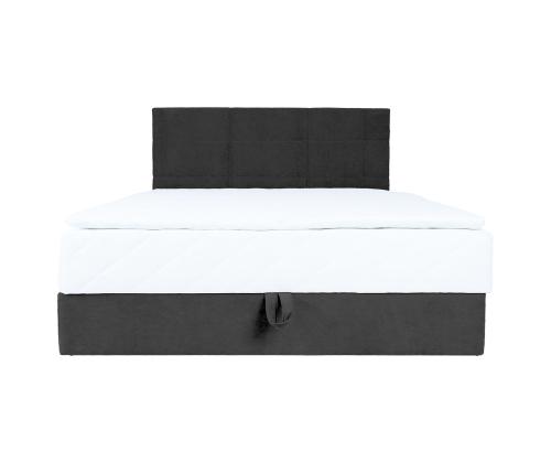 Mannermainen sänky LEVI 140x200cm, patjalla, tummanharmaa, 143x210xH114,5cm