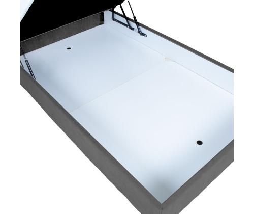 Mannermainen sänky LEVI 140x200cm, patjalla, tummanharmaa, 143x210xH114,5cm