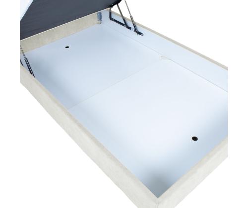 Mannermainen sänky LEVI 140x200cm, patjalla, tumman beige, 143x210xH114,5cm