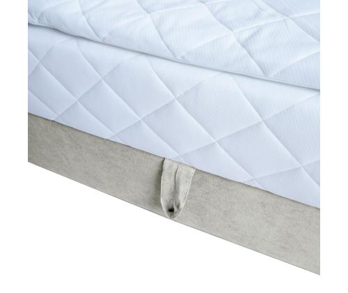 Mannermainen sänky LEVI 160x200cm, patjalla, tumma beige, 163x210xH114,5cm