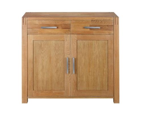 Lipas CHICAGO UUSI, 2 laatikkoa ja 2 ovea, 97x44xH86cm, puu: tammiviilu/MDF, väri: luonnollinen, viimeistely: öljytty