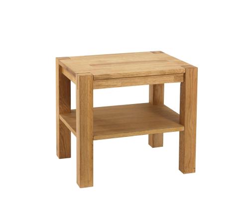 Yöpöytä/pöytä CHICAGO NEW, 50x40xH45cm, hyllyllä, puu: tammiviilu/MDF, väri: luonnollinen, viimeistely: öljytty