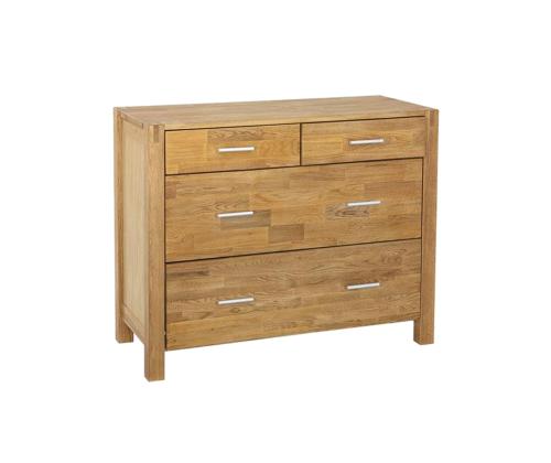 Arkku CHICAGO UUSI 4 laatikolla, 105x45xH84cm, puu: tammiviilu, väri: luonnollinen