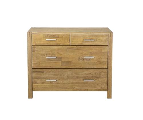 Arkku CHICAGO UUSI 4 laatikolla, 105x45xH84cm, puu: tammiviilu, väri: luonnollinen