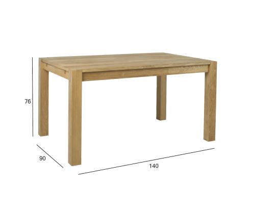 Ruokapöytä CHICAGO NEW 140x90xH76cm, tammi