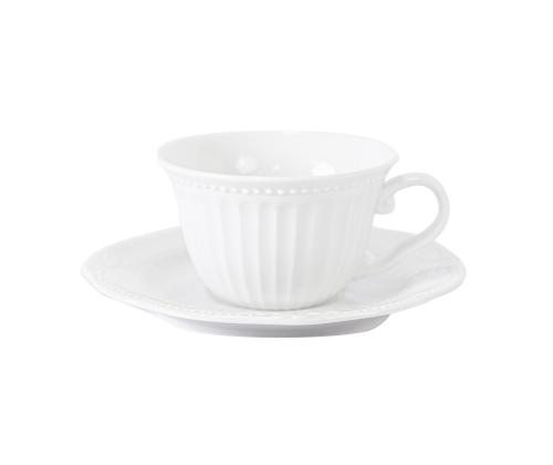 Kuppi+lautanen SOFIA-2, valkoinen