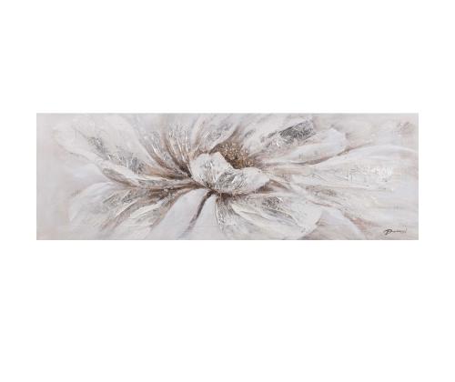 Öljymaalaus 50x150cm, valkoinen kukka
