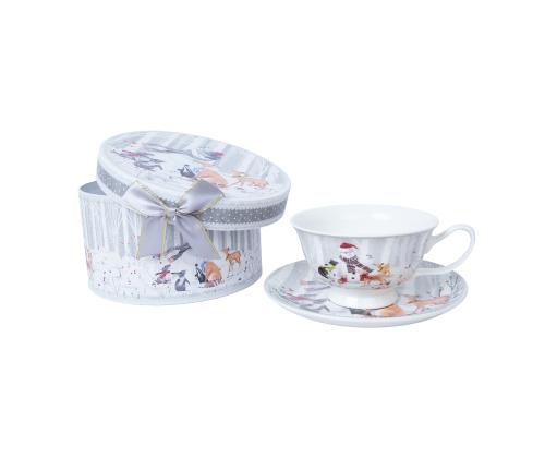 Kuppi/maljakko MIA SNOW 180ml lahjapakkauksessa