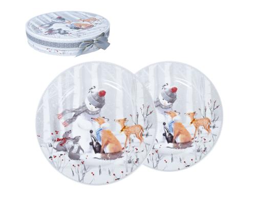Lautaset MIA SNOW 2kpl D19cm, lahjapakkauksessa