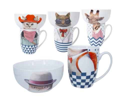 Muki+kulho POPPY-sarja, mix