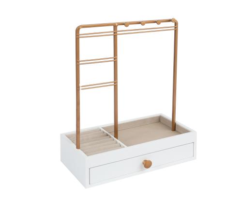 Koruteline LARA, laatikolla, valkoinen