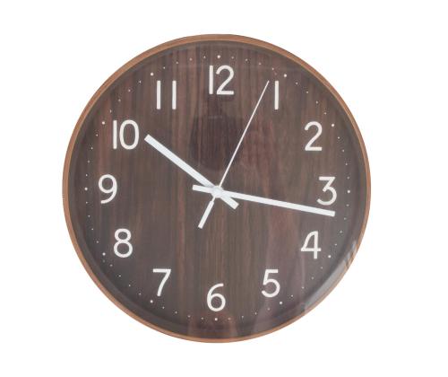 Seinäkello WOODY D30cm, tumma